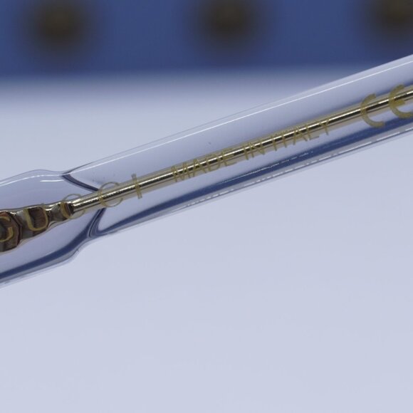 Gucci GG1120O 005 Square 55mm Eyeglasses - Transparent Blue - Picture 8 of 12